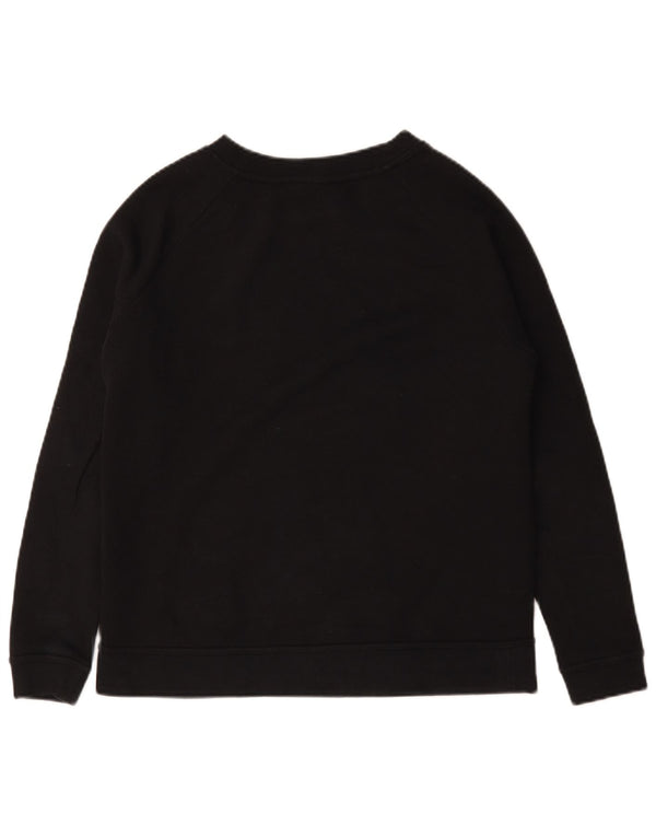 Felpa oversize con grafica Nike da donna UK 10 piccola in cotone nero