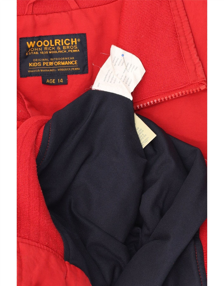 Giubbotto bomber da bambino Woolrich 13-14 anni in poliestere rosso