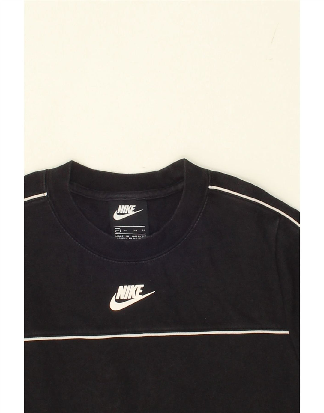 NIKE Womens Sweatshirt Jumper UK 6 XS Black Cotton Vintage Nike and Second-Hand Nike from Messina Hembry 