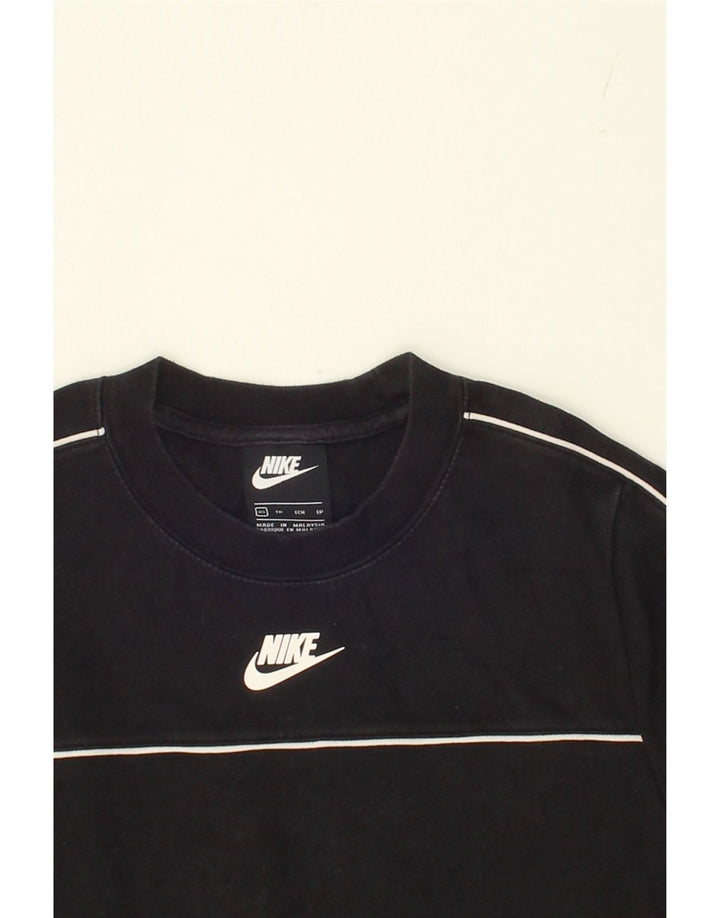 NIKE Womens Sweatshirt Jumper UK 6 XS Black Cotton Vintage Nike and Second-Hand Nike from Messina Hembry 