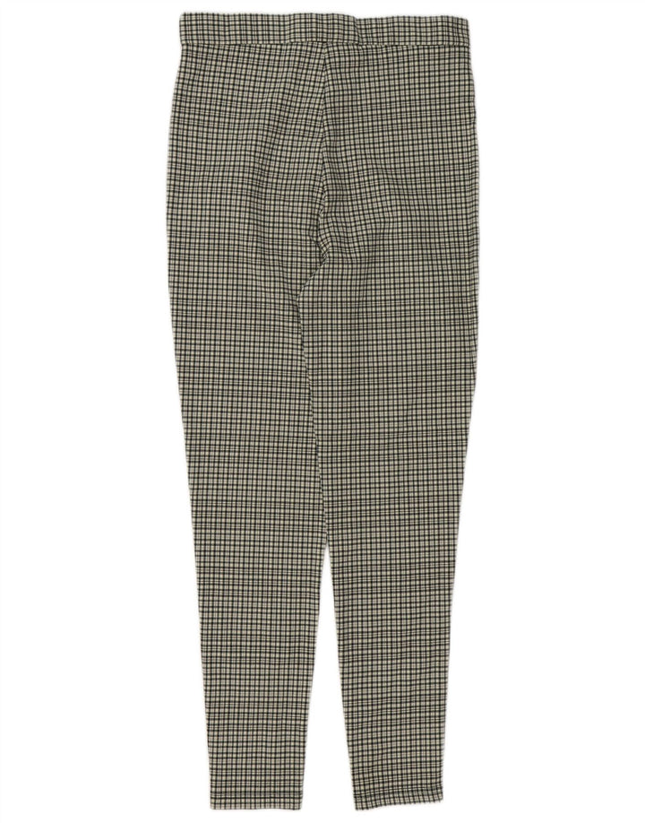 Pantaloni casual a vita alta da donna Zara medi W28 L27 a quadretti multicolore