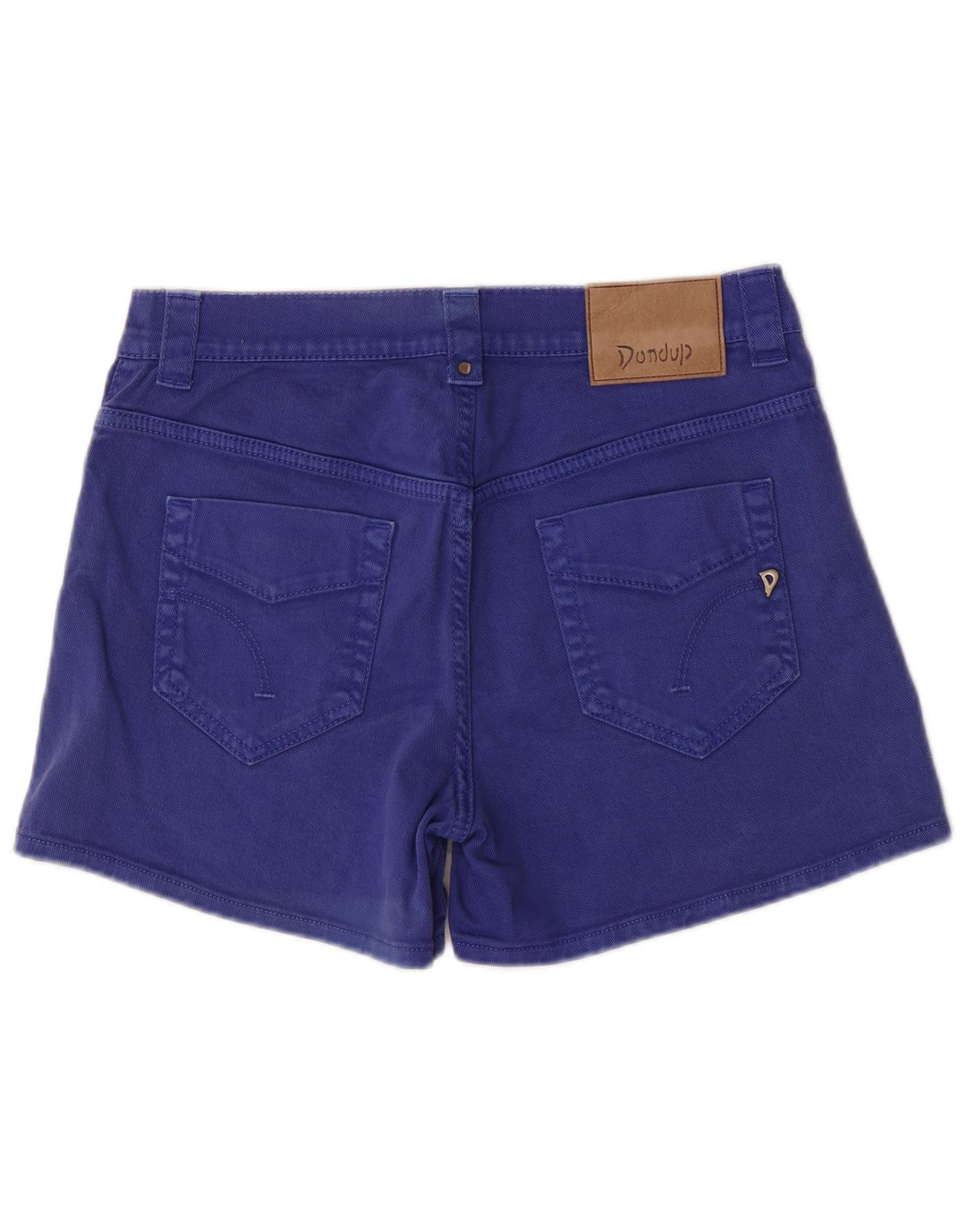 Dondup Pantaloncini di jeans vestibilità regolare da donna UK 12 medi W29 cotone blu