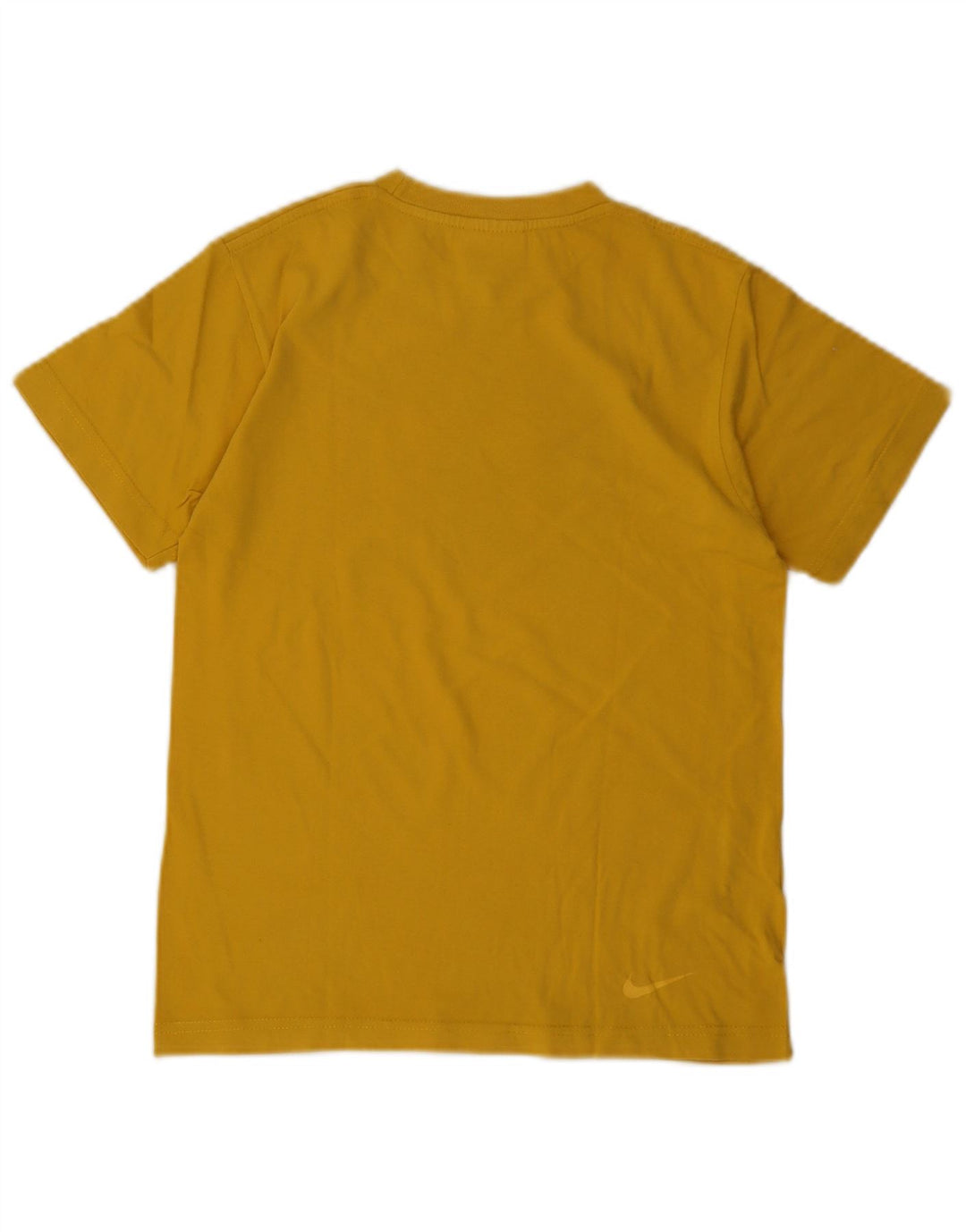 T-shirt grafica da ragazzo Nike Top 10-11 anni in cotone giallo medio