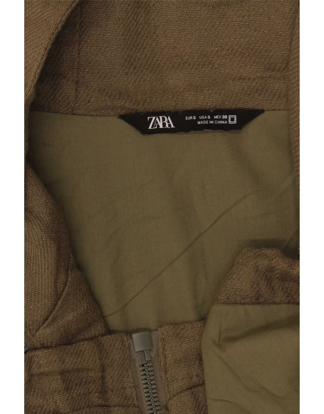 Giubbotto bomber con cappuccio da uomo Zara UK 36 piccolo kaki