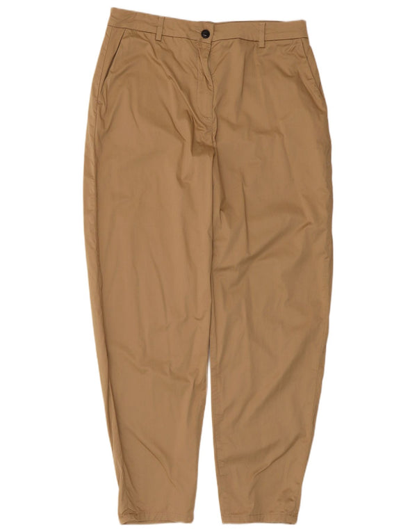 Pantaloni chino a vita alta da donna Tommy Hilfiger UK 14 Large W32 L29 Beige