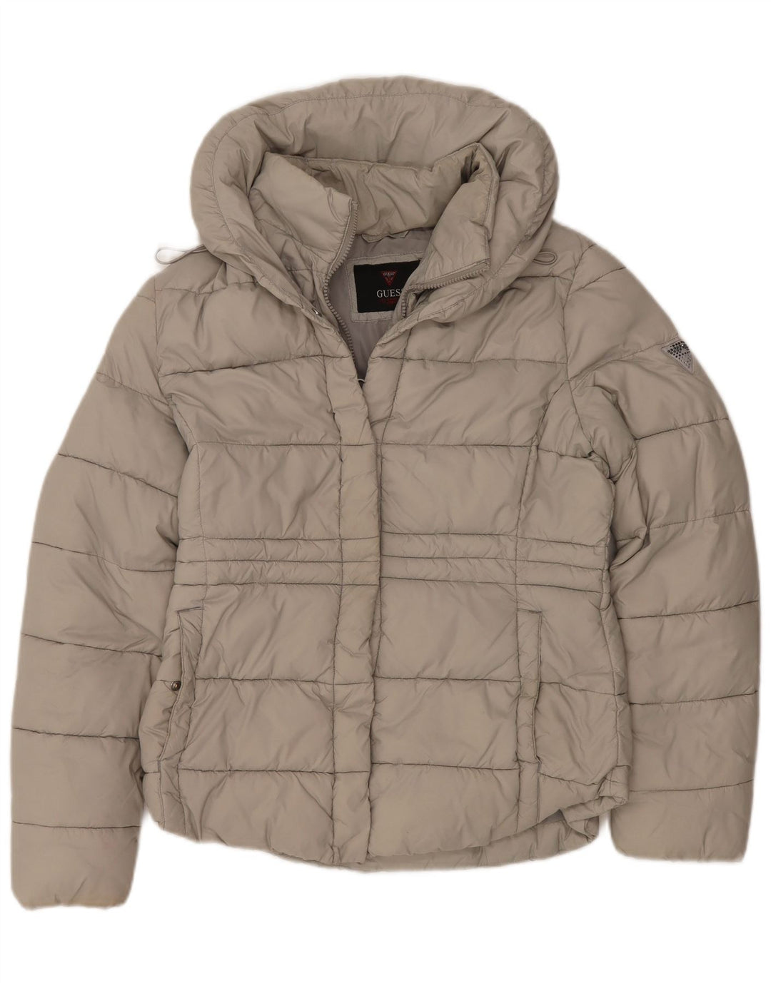Giacca imbottita da donna GUESS UK 16 Large Beige Poliestere
