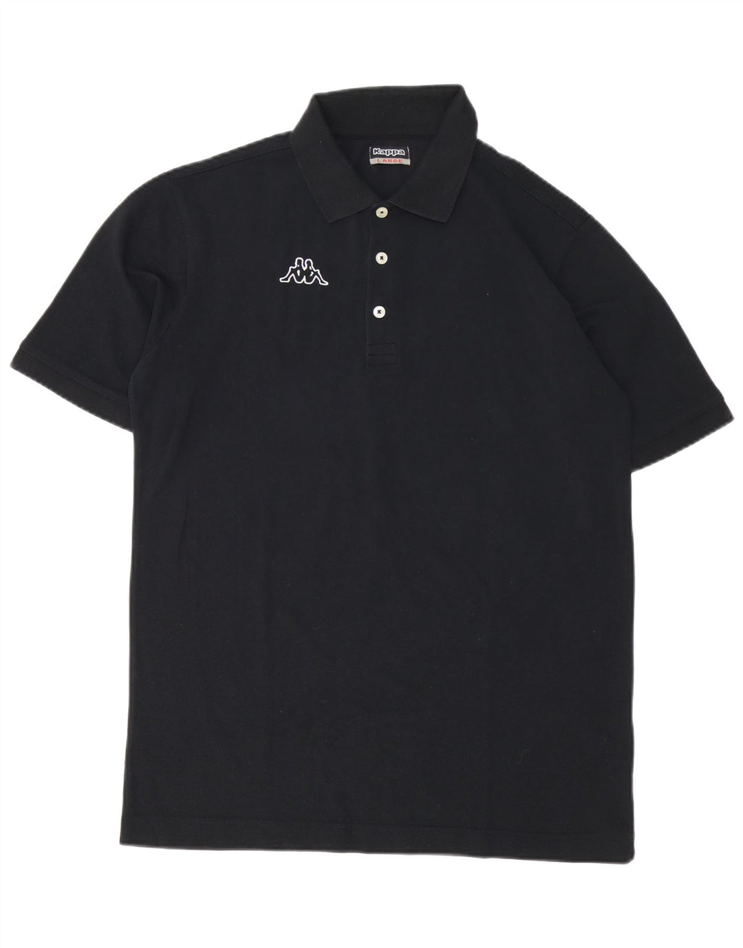 Polo grafica da uomo Kappa grande in cotone nero