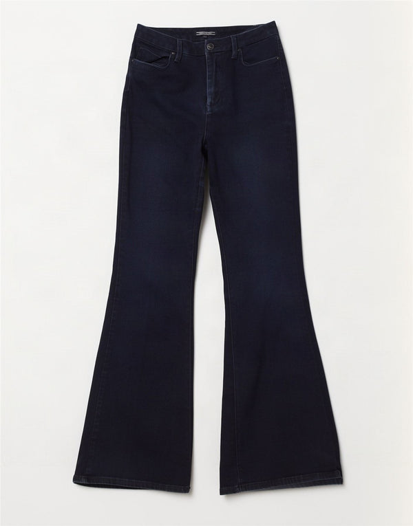 Tommy Hilfiger Womens Flared Jeans W29 L32 Blue Cotton