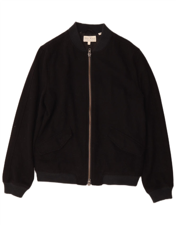 Giubbotto bomber da uomo Jack Wills UK 38 medio in lana blu navy