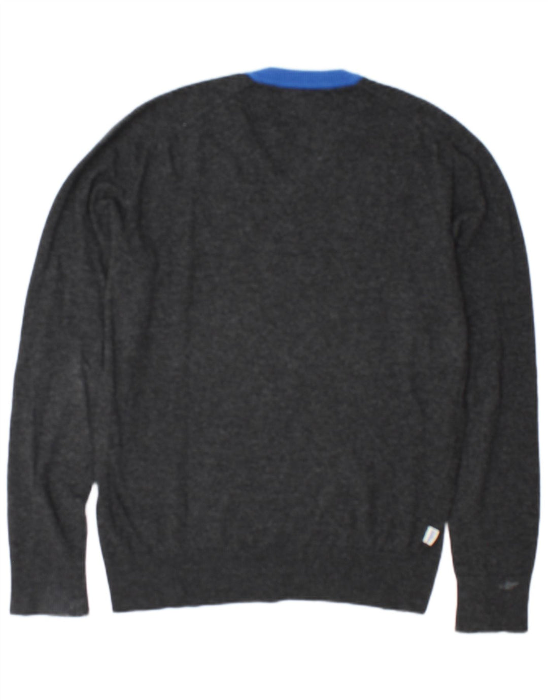 Maglione da uomo con scollo a V Franklin Marshall in viscosa grigio medio