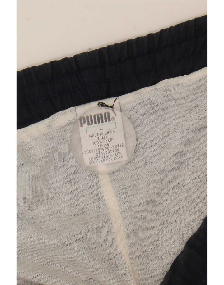 Pantaloni da tuta da uomo Puma Large in nylon blu navy
