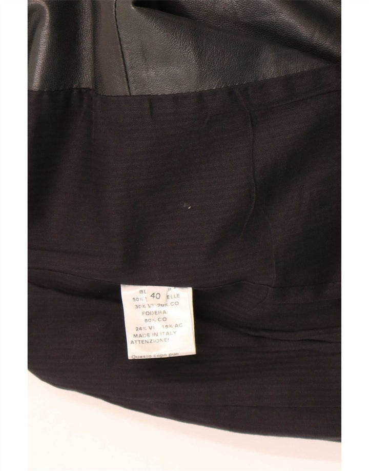 Giacca in pelle da donna vintage IT 40 piccola in pelle verde