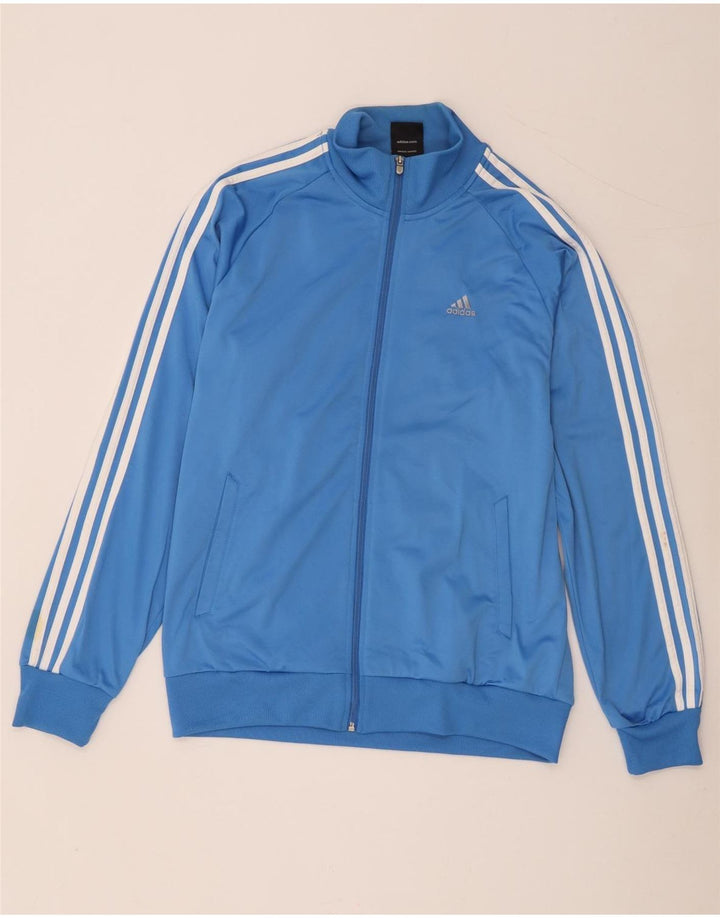 Giacca superiore della tuta da uomo Adidas Clima 365 blu medio in poliestere