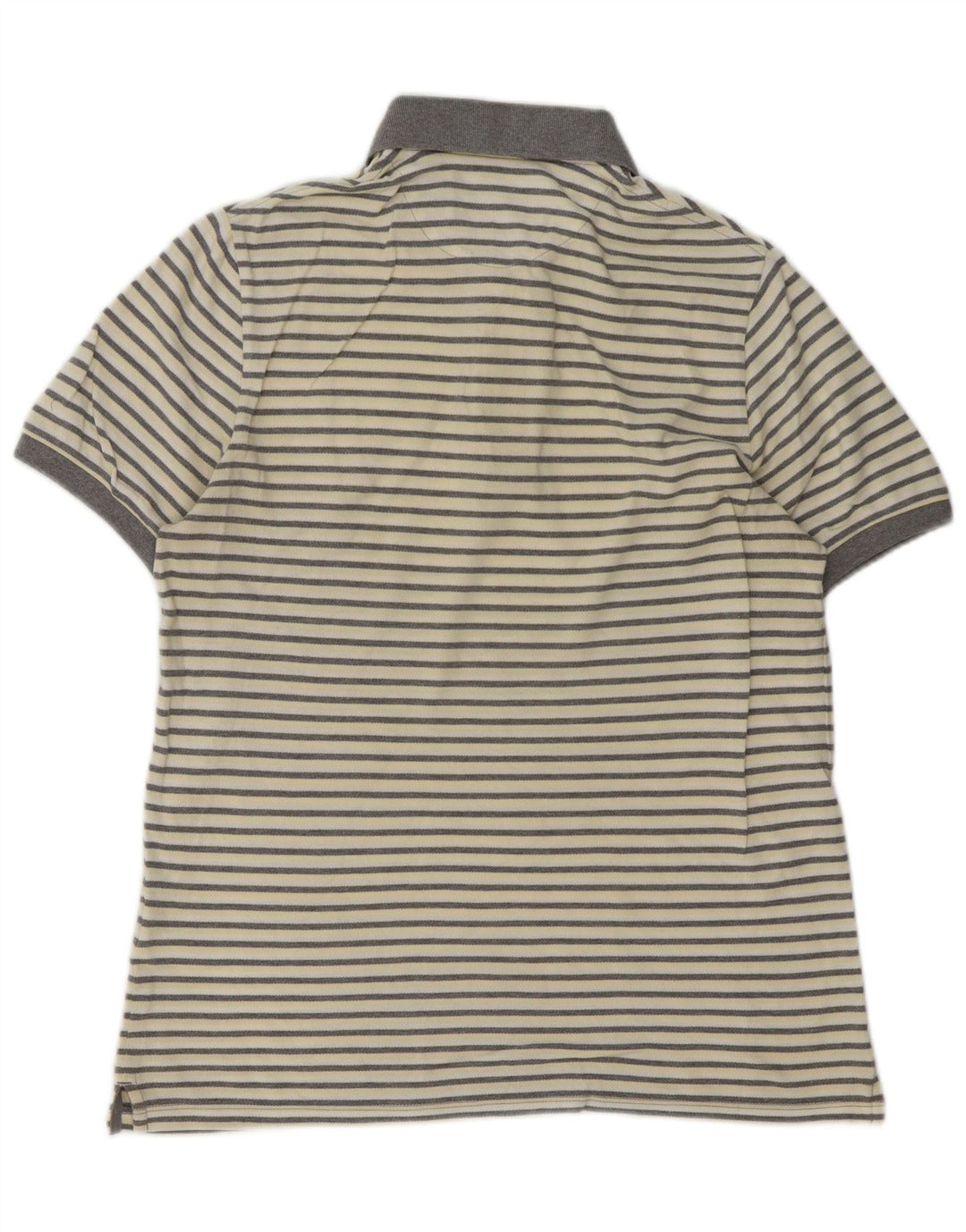 Polo da uomo Lyle & Scott in cotone a righe bianco sporco medio