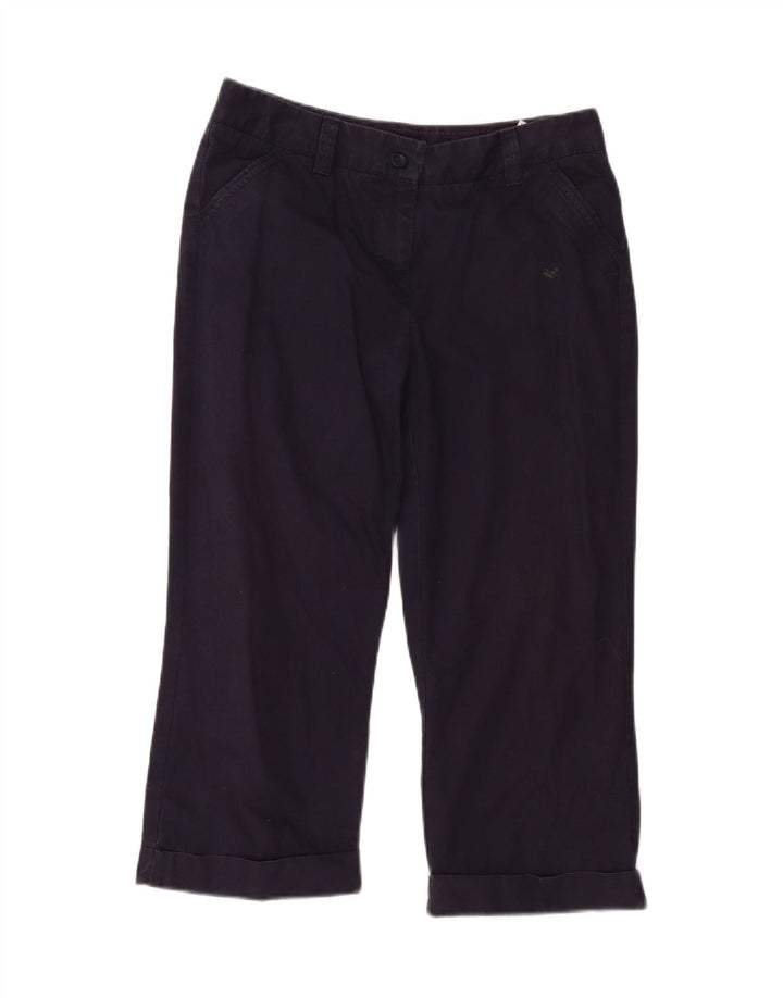 Pantaloni Capri da donna Marks & Spencer UK 10 Small W30 L21 Blu Navy
