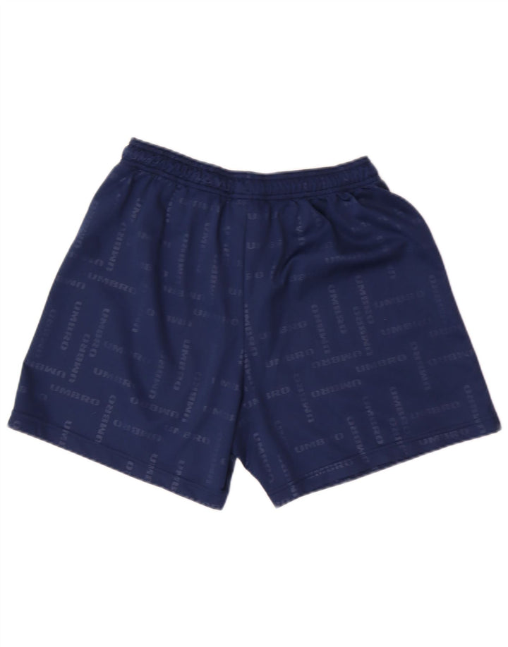 Pantaloncini sportivi grafici da uomo UMBRO grandi in poliestere blu navy