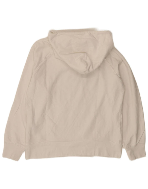 Maglione con cappuccio oversize grafico da donna Levi's UK 10 piccolo cotone bianco
