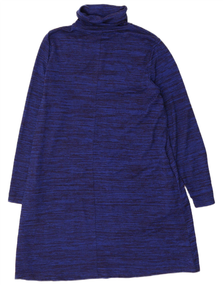 Abito maglione da donna Marks & Spencer UK 14 Grande poliestere screziato blu navy