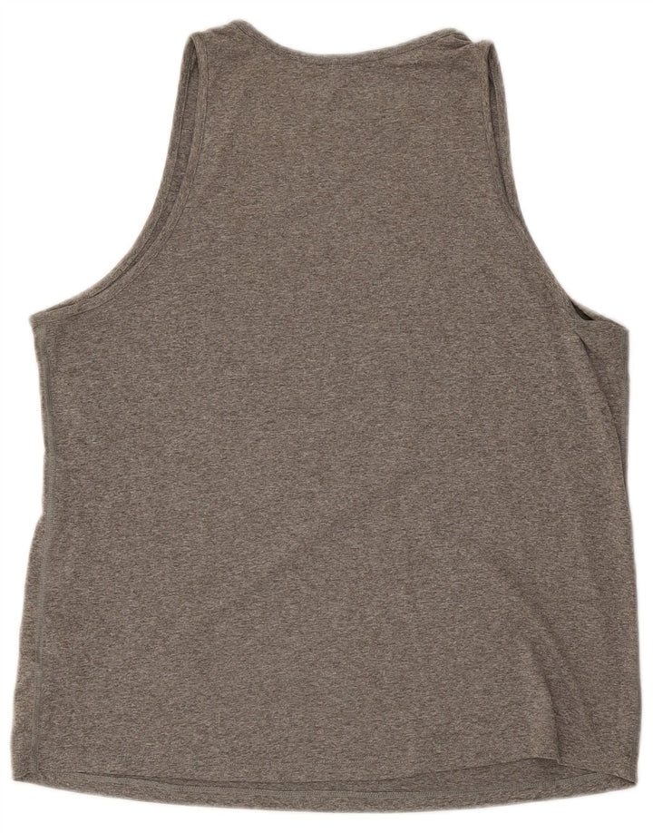 Canotta grafica Nike Dri Fit da donna UK 16 grande poliestere grigio