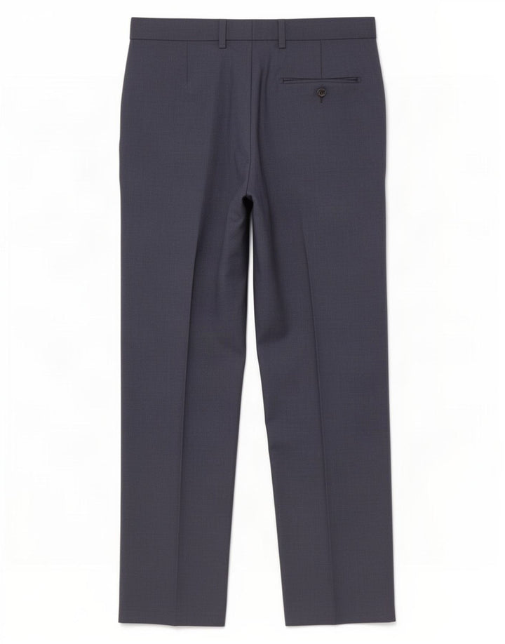 Pantaloni da abito con pegging da uomo Marks & Spencer W32 L31 poliestere blu navy