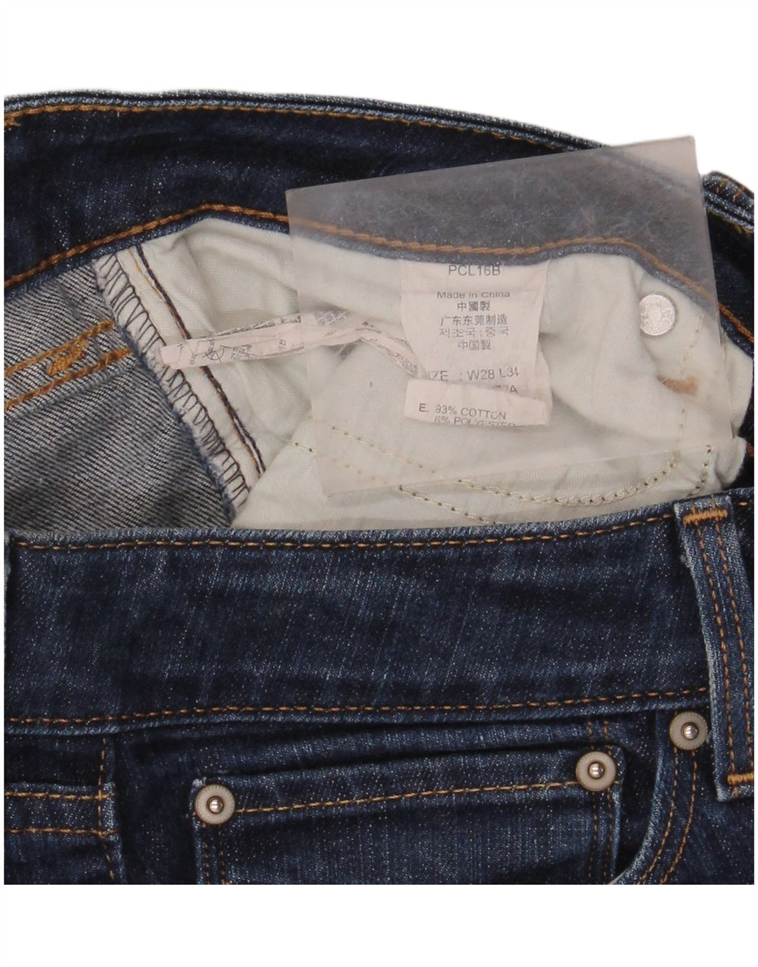 Jeans skinny LEVI'S da donna con curva audace W28 L34 cotone blu navy