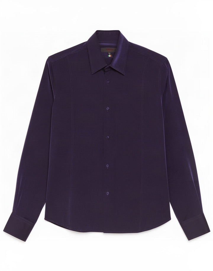 Tipo' S Camicia slim da uomo piccola viola in viscosa
