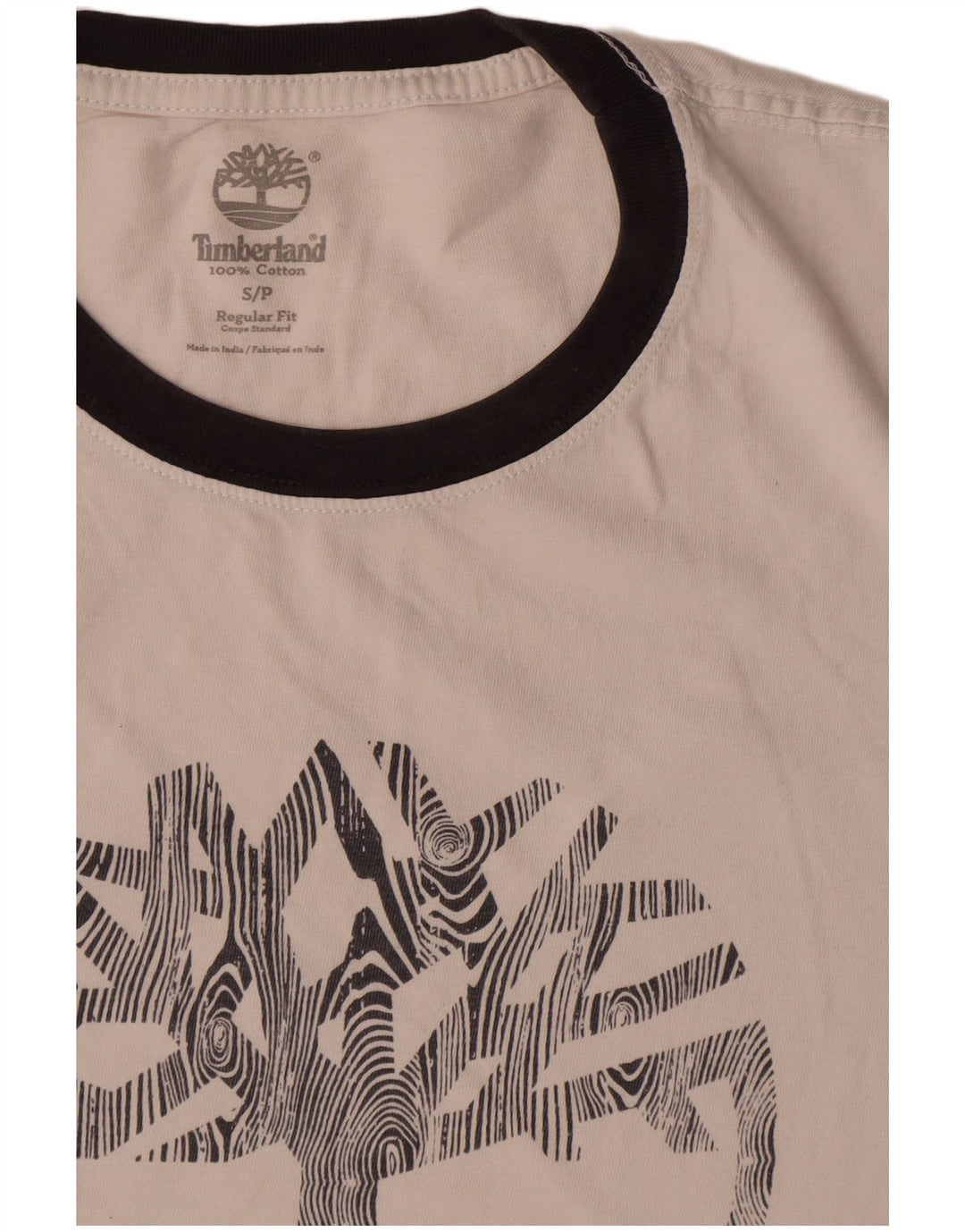 T-shirt grafica da uomo con vestibilità regolare Timberland, piccola, in cotone bianco