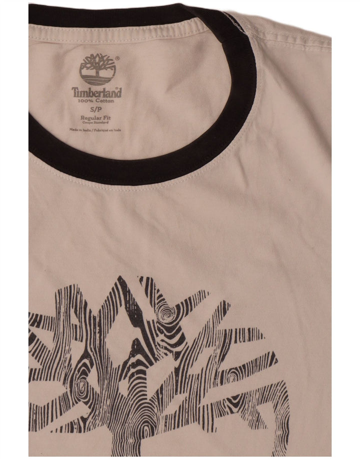 T-shirt grafica da uomo con vestibilità regolare Timberland, piccola, in cotone bianco