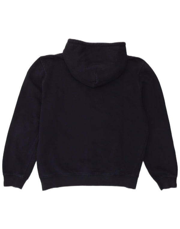 Champion Mens Graphic Hoodie Jumper Medium Navy Blue Cotton