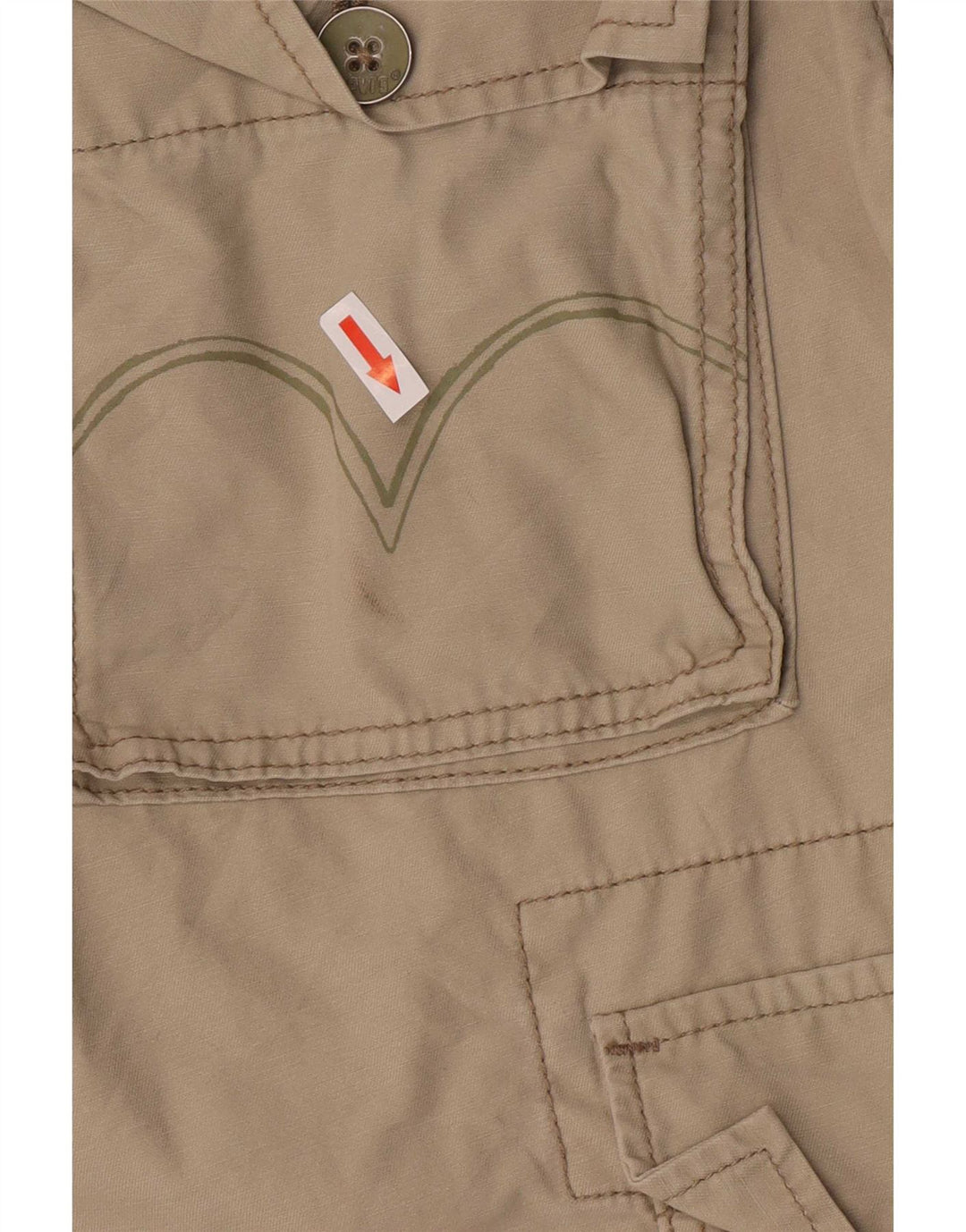 Pantaloncini cargo da uomo Levi's medi W32 in cotone kaki