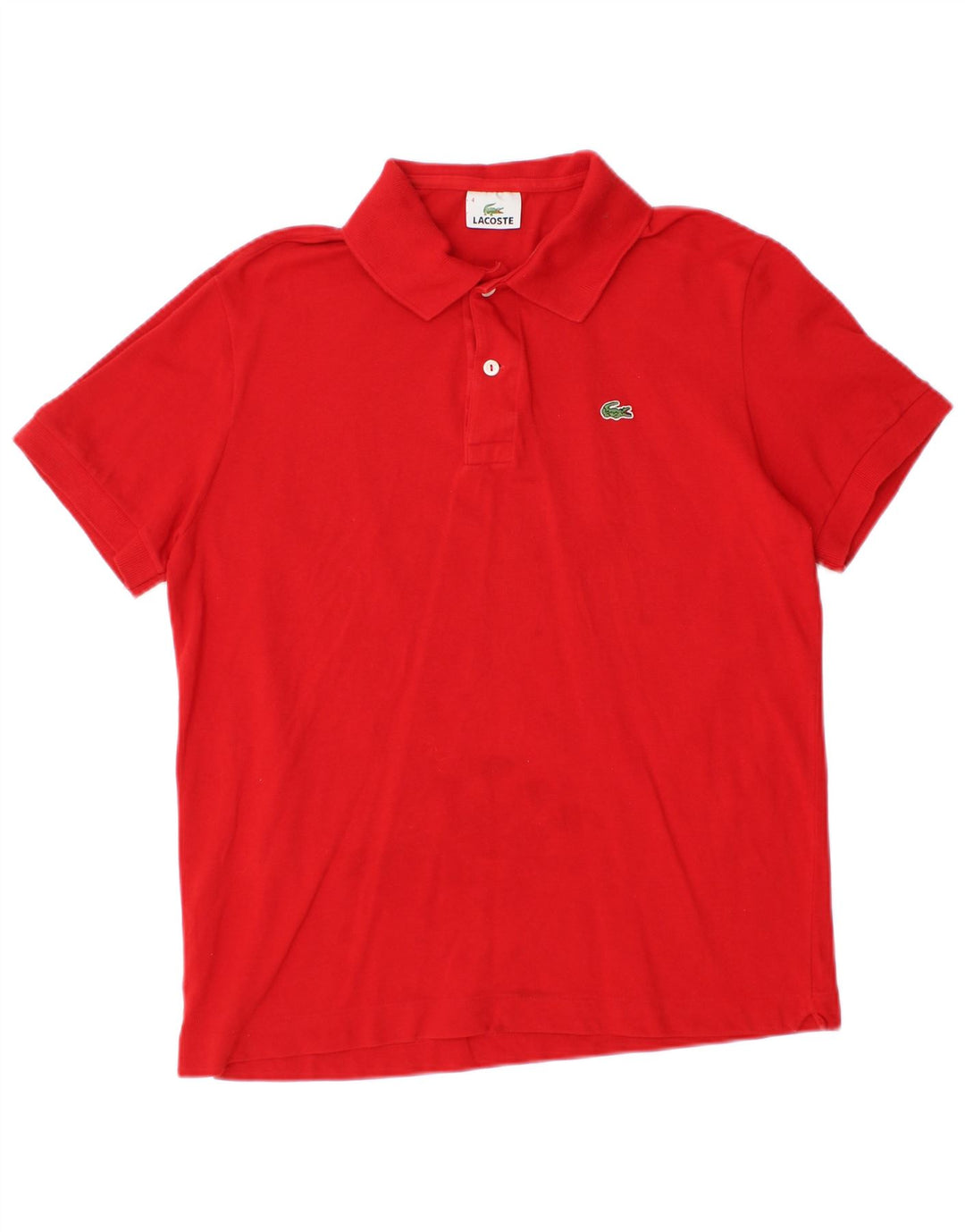 Polo da uomo Lacoste taglia 4 media in cotone rosso