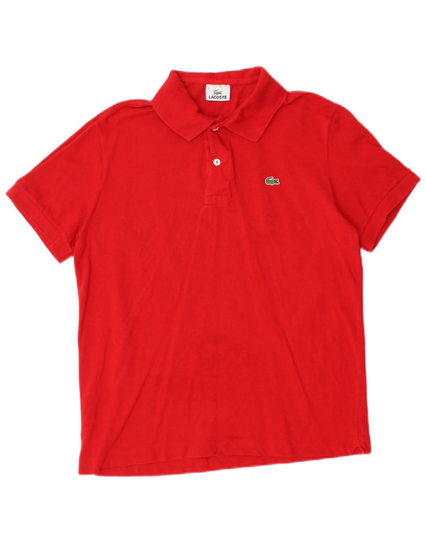 Polo da uomo Lacoste taglia 4 media in cotone rosso