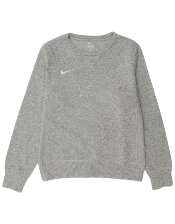 Felpa da uomo Nike Maglione piccolo grigio cotone screziato