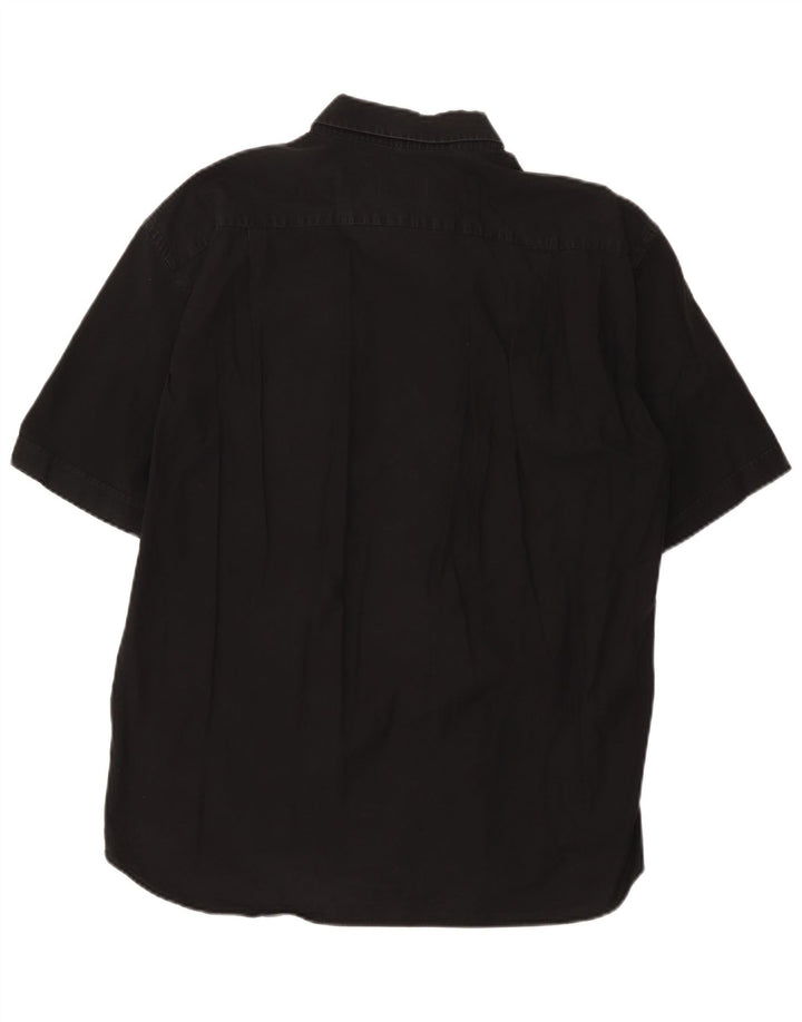 Camicia a maniche corte da uomo Roccobarocco Nera media