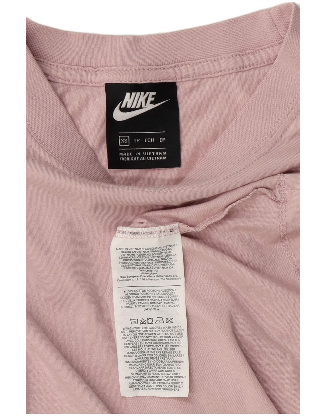T-shirt da uomo Nike Top XS in cotone rosa