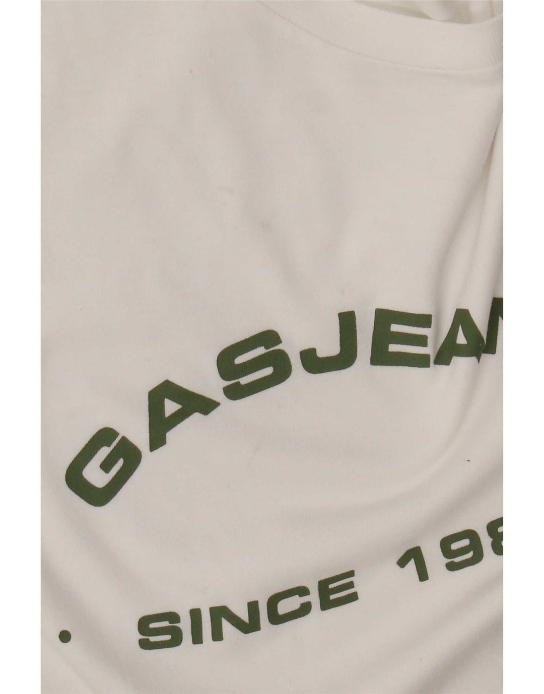 T-shirt grafica da uomo Gas Top bianco medio