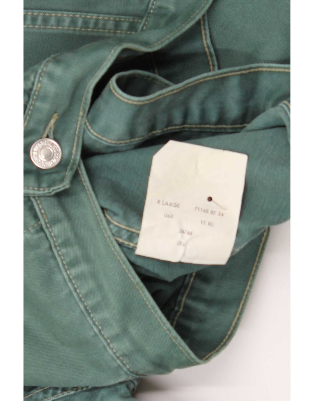 Giacca di jeans da uomo Levi's UK 42 XL cotone verde