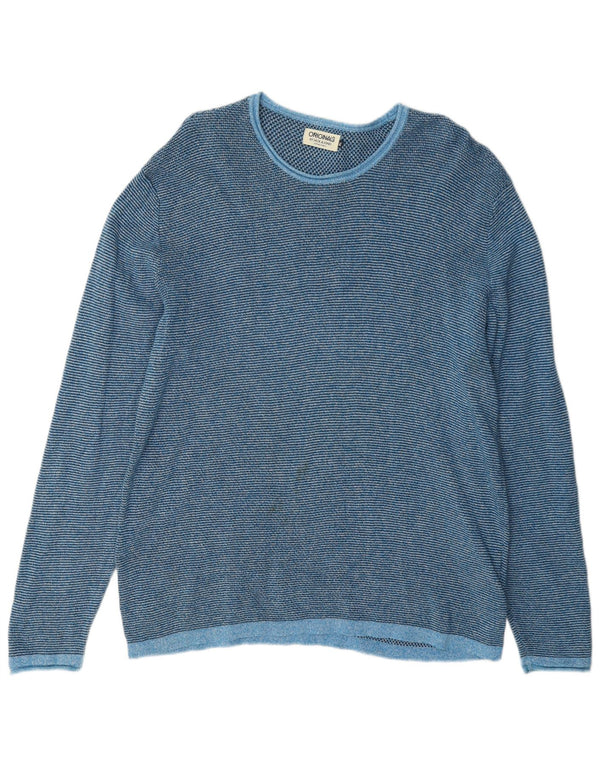 Maglione maglione girocollo da uomo Jack & Jones XL in cotone blu