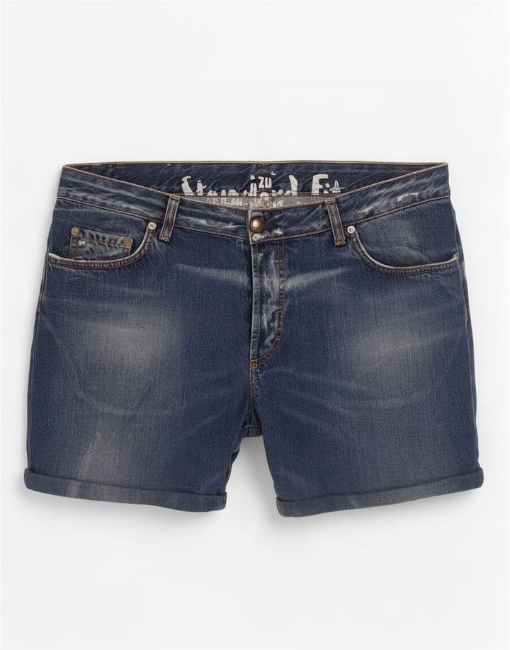 Pantaloncini di jeans da uomo Zu Elements grandi W36 in cotone blu