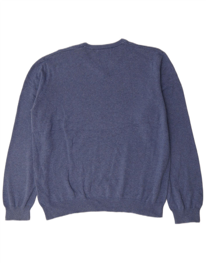 Maglione da uomo con scollo a V Marks & Spencer XL in cotone blu