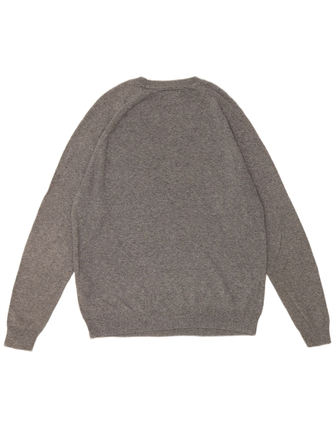 Maglione da uomo girocollo Superdry in cotone chiazzato grigio medio