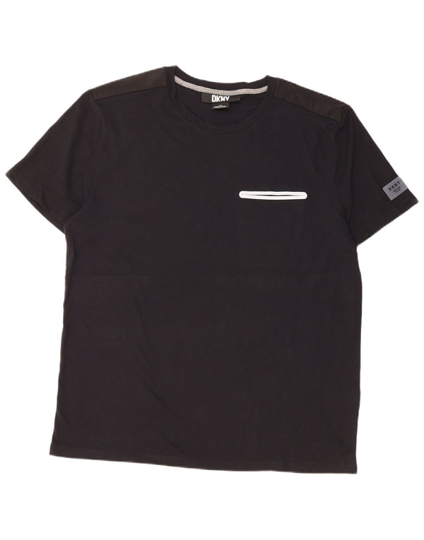 T-shirt da uomo Dkny Top grande in cotone nero