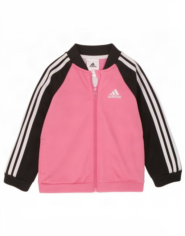 Adidas Giacca da tuta da bambina per bambina 12-18 mesi Rosa Colourblock