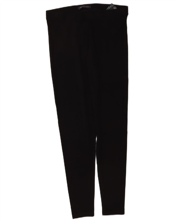 Leggings regolari da donna Marks & Spencer UK 12 cotone nero medio