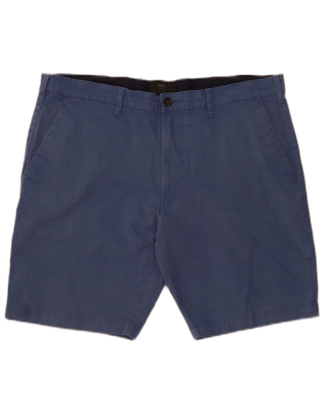 MARKS & SPENCER Pantaloncini chino da uomo W38 XL Blu