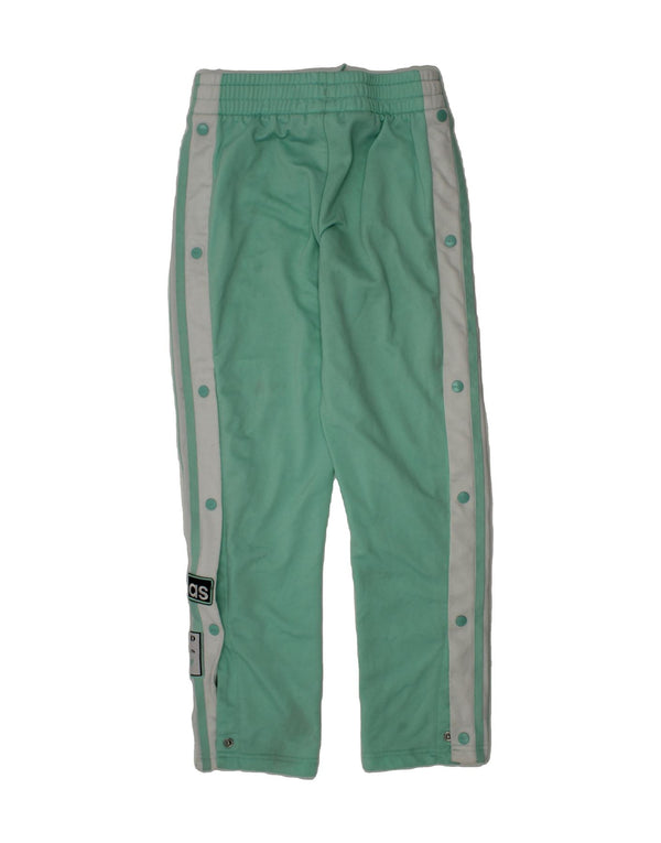 ADIDAS Girls Graphic Tracksuit Trousers 9-10 Years  Turquoise Colourblock
