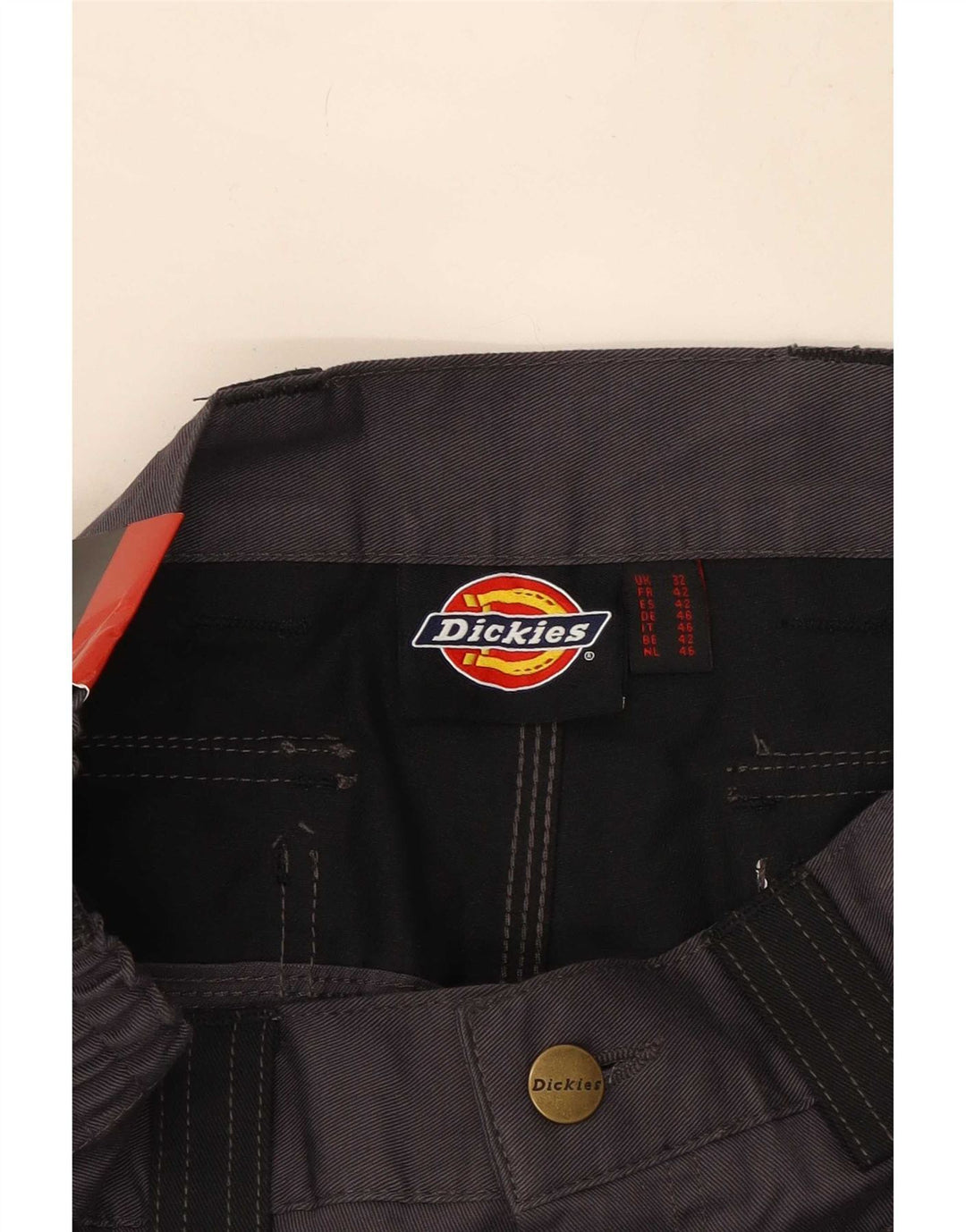 Pantaloncini cargo da uomo Dickies W32 in cotone color block grigio medio