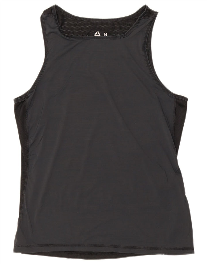 Canotta Reebok da uomo color block medio nero