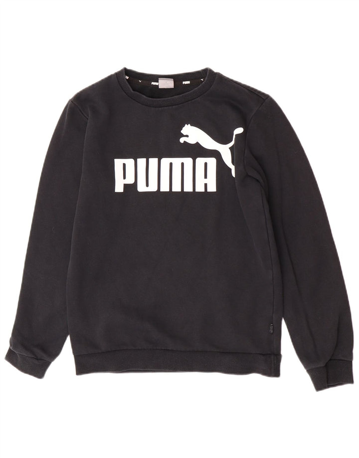 Felpa grafica da ragazzo Puma 13-14 anni in cotone nero