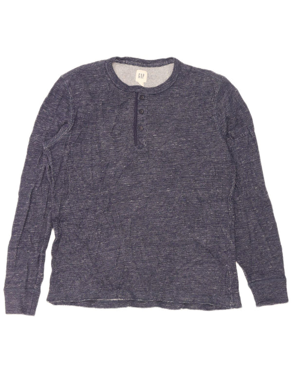 Gap Top da uomo a maniche lunghe blu medio screziato